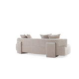 3-Piece Verandah 112" XL Sofa and 2 Accent Chairs in Beige by Manhattan Comfort at Eve Furniture