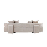 3-Piece Verandah 112" XL Sofa and 2 Accent Chairs in Beige by Manhattan Comfort at Eve Furniture