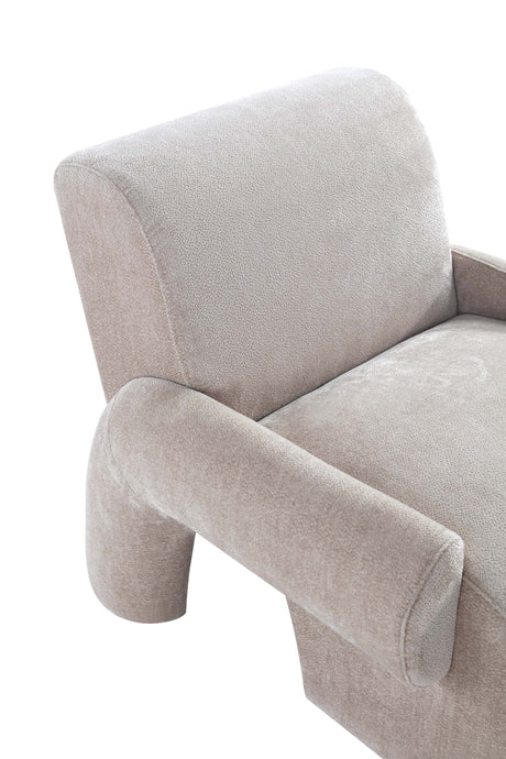 3-Piece Verandah 112" XL Sofa and 2 Accent Chairs in Beige by Manhattan Comfort at Eve Furniture