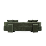 3-Piece Verandah 112" XL Sofa and 2 Accent Chairs in Olive Green by Manhattan Comfort at Eve Furniture