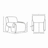 3-Piece Verandah 112" XL Sofa and 2 Accent Chairs in Olive Green by Manhattan Comfort at Eve Furniture