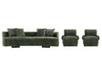 3-Piece Verandah 112" XL Sofa and 2 Accent Chairs in Olive Green by Manhattan Comfort at Eve Furniture