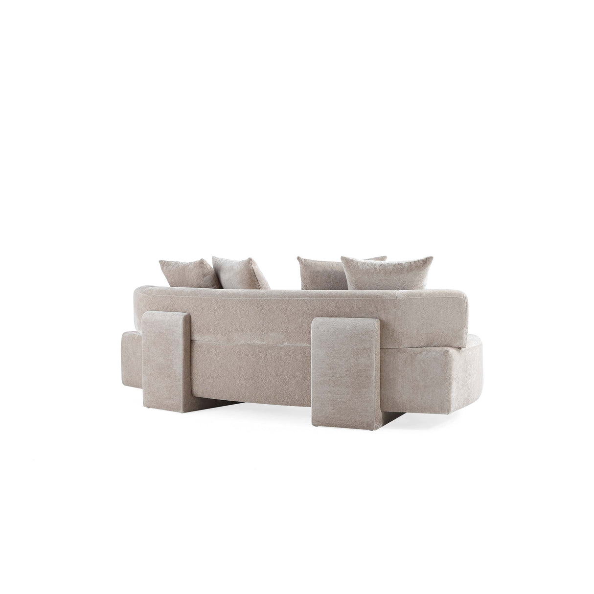 3-Piece Verandah 90.6" Sofa, 112" XL Sofa and Accent Chair in Beige by Manhattan Comfort at Eve Furniture