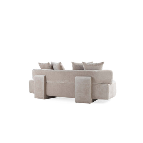 3-Piece Verandah 90.6" Sofa, 112" XL Sofa and Accent Chair in Beige by Manhattan Comfort at Eve Furniture