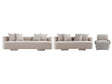 3-Piece Verandah 90.6" Sofa, 112" XL Sofa and Accent Chair in Beige by Manhattan Comfort at Eve Furniture
