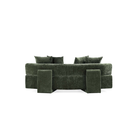 3-Piece Verandah 90.6" Sofa, 112" XL Sofa and Accent Chair in Olive Green by Manhattan Comfort at Eve Furniture