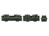 3-Piece Verandah 90.6" Sofa, 112" XL Sofa and Accent Chair in Olive Green by Manhattan Comfort at Eve Furniture