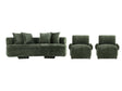 3-Piece Verandah 90.6" Sofa and 2 Accent Chairs in Olive Green by Manhattan Comfort at Eve Furniture