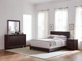 Juego de dormitorio de 4 piezas Eastern King Dorian Brown/Dark Cocoa