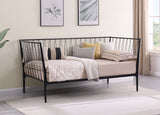 Richland Black Metal Twin Daybed Bed Frame Matte