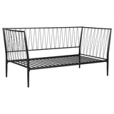 Richland Black Metal Twin Daybed Bed Frame Matte