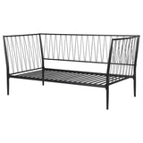 Richland Black Metal Twin Daybed Bed Frame Matte