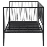 Richland Black Metal Twin Daybed Bed Frame Matte
