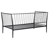 Richland Black Metal Twin Daybed Bed Frame Matte
