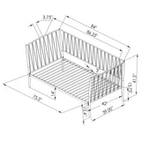 Richland Black Metal Twin Daybed Bed Frame Matte