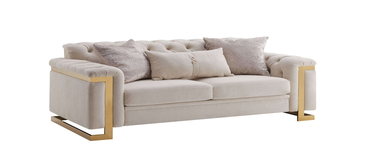 Chloe Off White Living Room Set