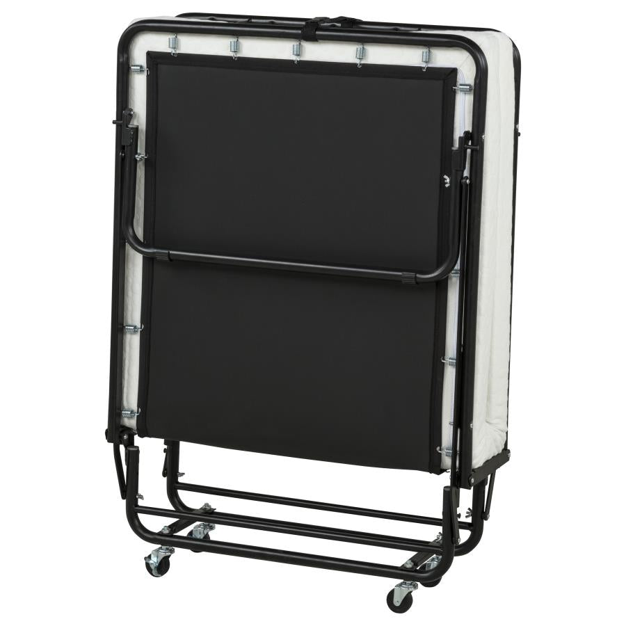 Massey Black Twin Folding Bed Frame with Memory Foam Mattress by Coaster at Eve Furniture