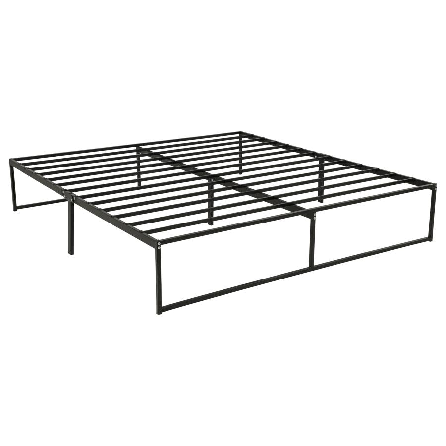 Gates Black Eastern King Heavy-Gauge Metal Platform Bed Frame by Coaster at Eve Furniture