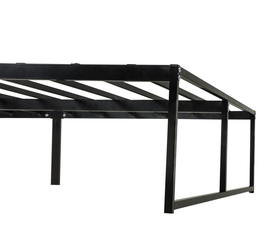 Gates Black Eastern King Heavy-Gauge Metal Platform Bed Frame by Coaster at Eve Furniture