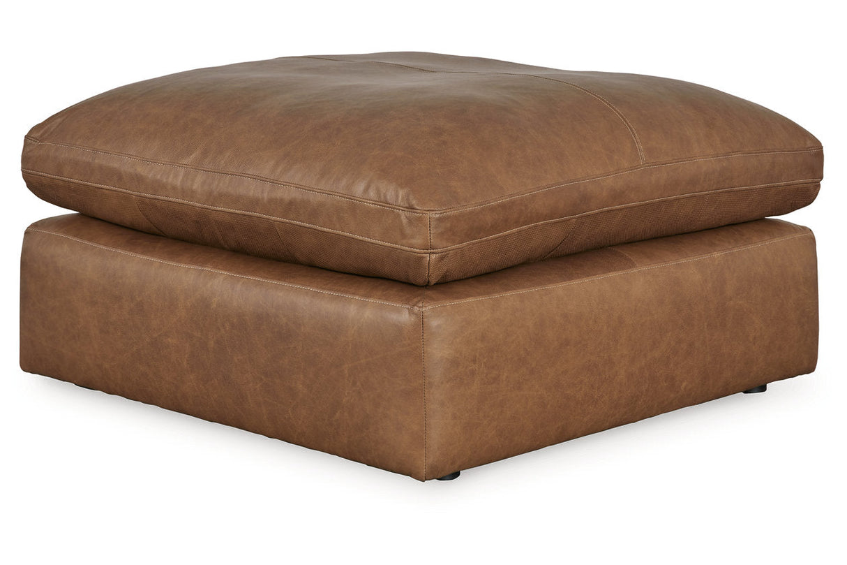 Emilia Caramel 5-Piece Sectional and Ottoman