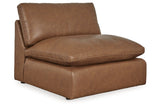 Emilia Caramel 5-Piece Sectional and Ottoman