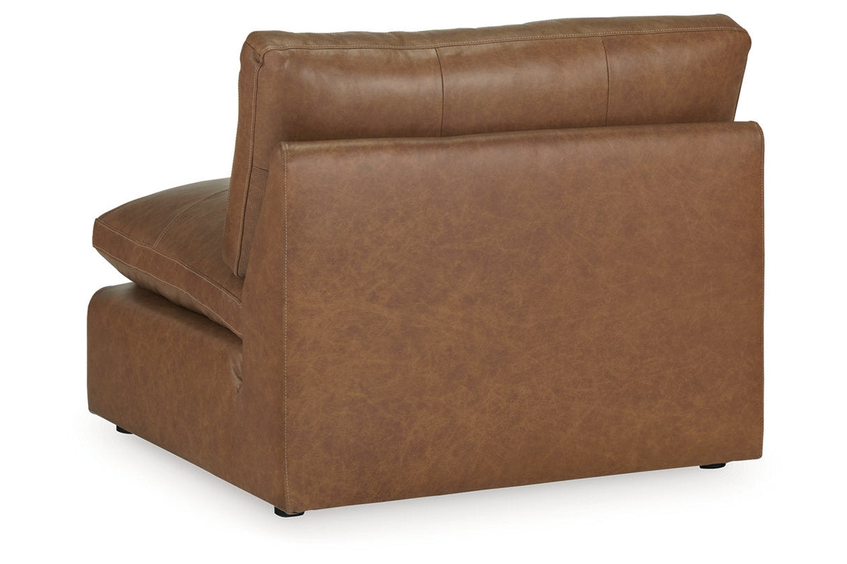 Emilia Caramel 5-Piece Sectional and Ottoman