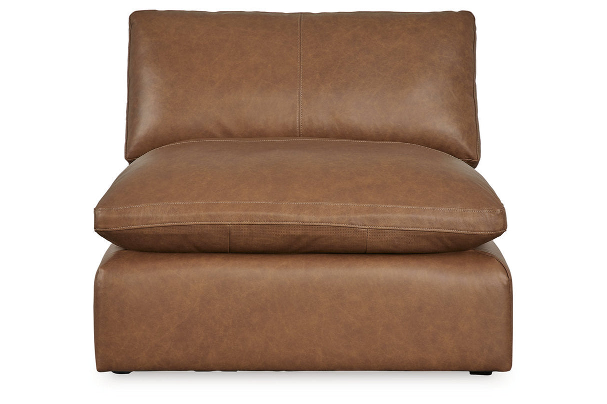 Emilia Caramel 5-Piece Sectional and Ottoman