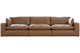 Emilia Caramel Leather 3-Piece Sofa