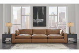 Emilia Caramel Leather 3-Piece Sofa