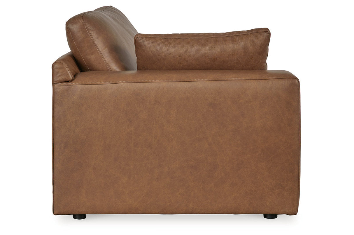 Emilia Caramel 5-Piece Sectional and Ottoman