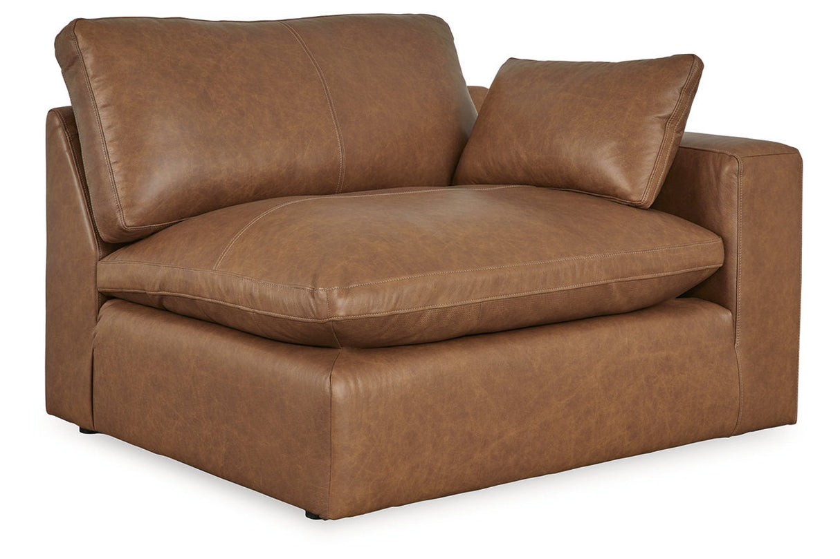 Emilia Caramel 5-Piece Sectional and Ottoman