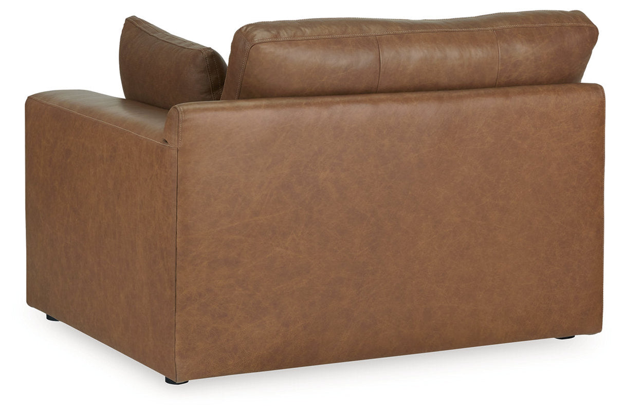 Emilia Caramel 5-Piece Sectional and Ottoman