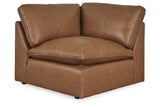 Emilia Caramel 5-Piece Sectional and Ottoman