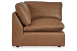 Emilia Caramel 5-Piece Sectional and Ottoman