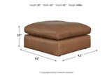 Emilia Caramel 5-Piece Sectional and Ottoman