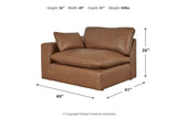 Emilia Caramel 5-Piece Sectional and Ottoman