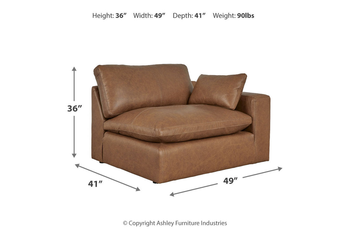 Emilia Caramel 5-Piece Sectional and Ottoman