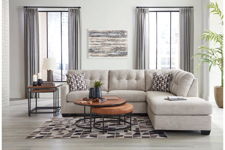 Mahoney Pebble 2-Piece Sectional with Chaise by Ashley - Eve Furniture