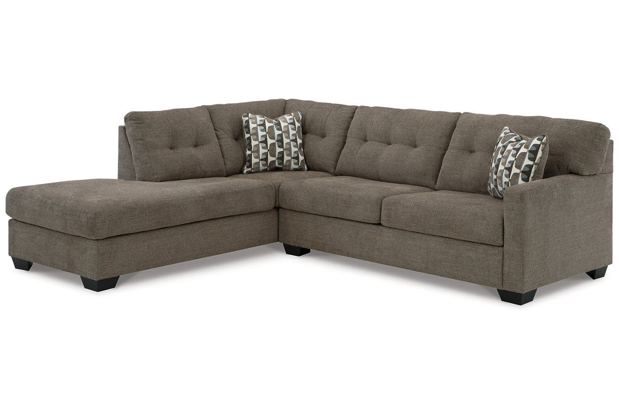 Mahoney Chocolate 2-Piece Sleeper Sectional with Chaise