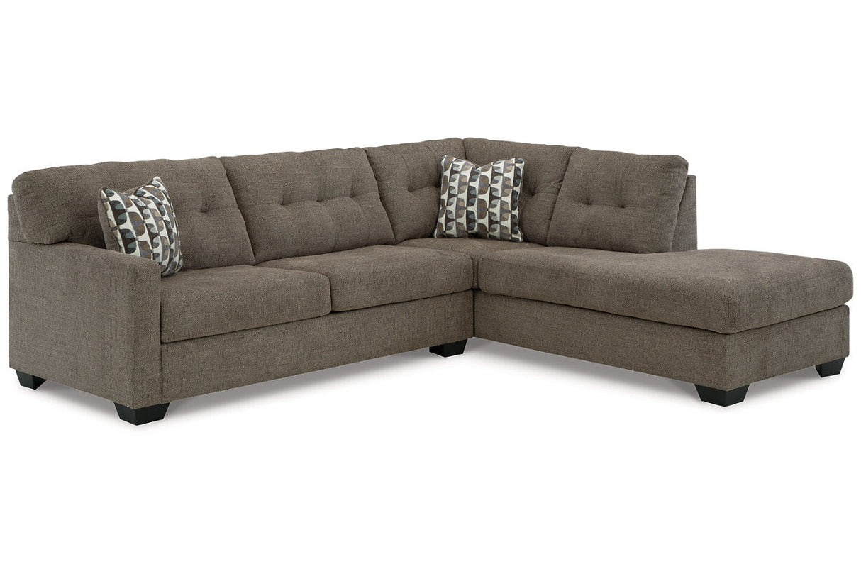 Mahoney Chocolate 2-Piece Sleeper Sectional with Chaise