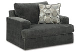 Karinne Smoke Oversized Chair and Ottoman