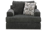 Karinne Smoke Oversized Chair and Ottoman