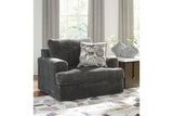 Karinne Smoke Oversized Chair and Ottoman