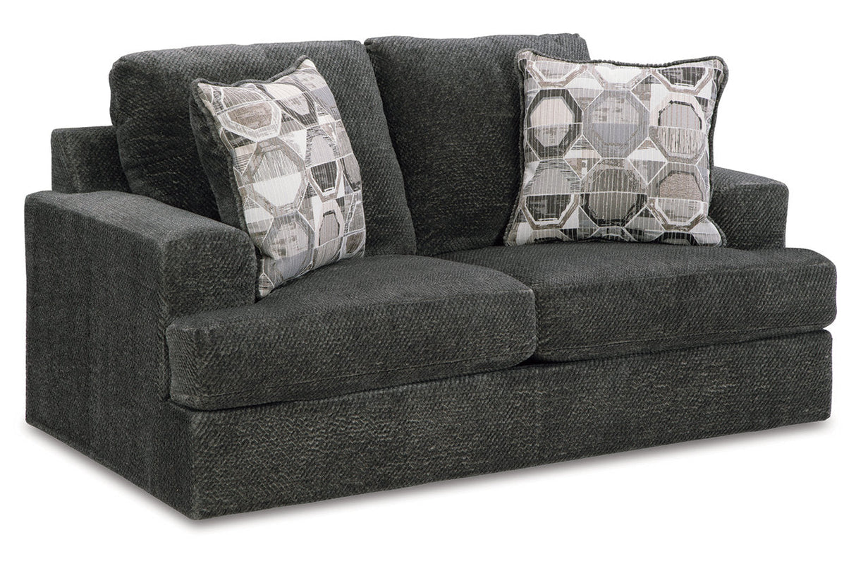 Karinne Smoke Sofa, Loveseat, Oversized Chair and Ottoman