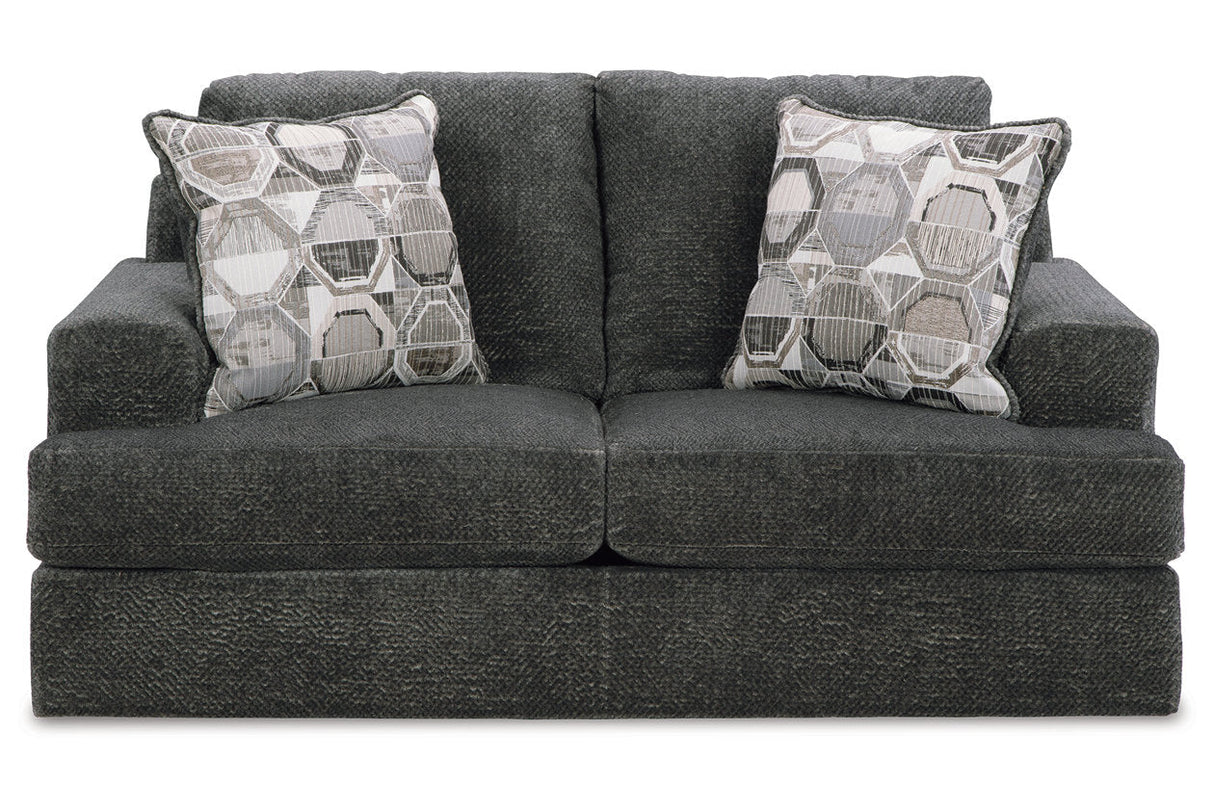 Karinne Smoke Sofa and Loveseat