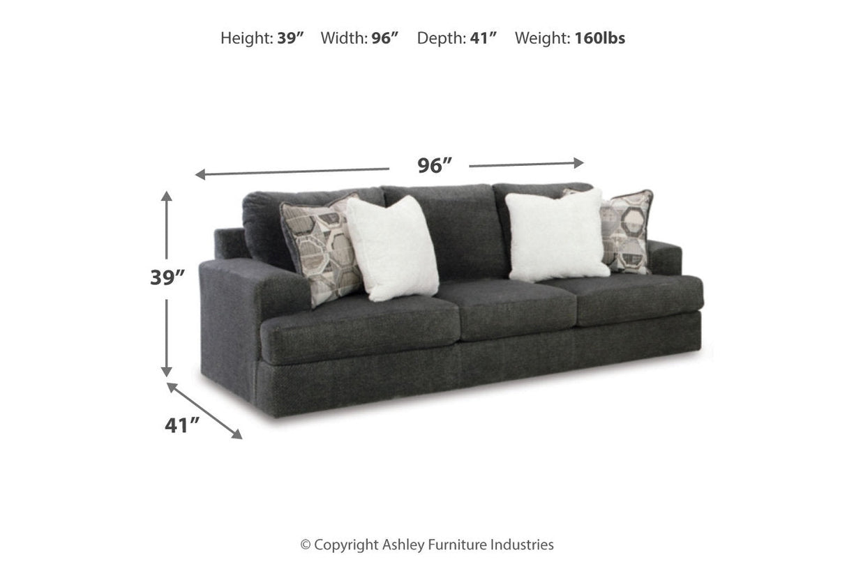 Karinne Smoke Sofa and Loveseat