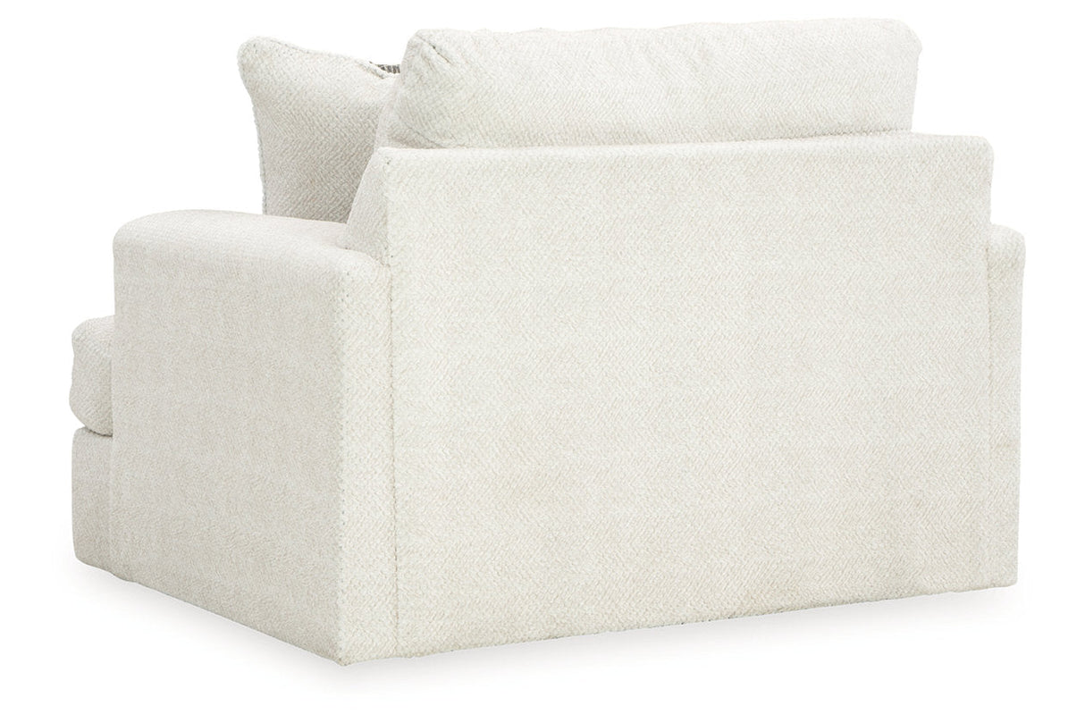 Karinne Linen Oversized Chair and Ottoman