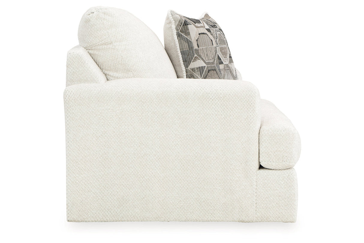 Karinne Linen Oversized Chair and Ottoman