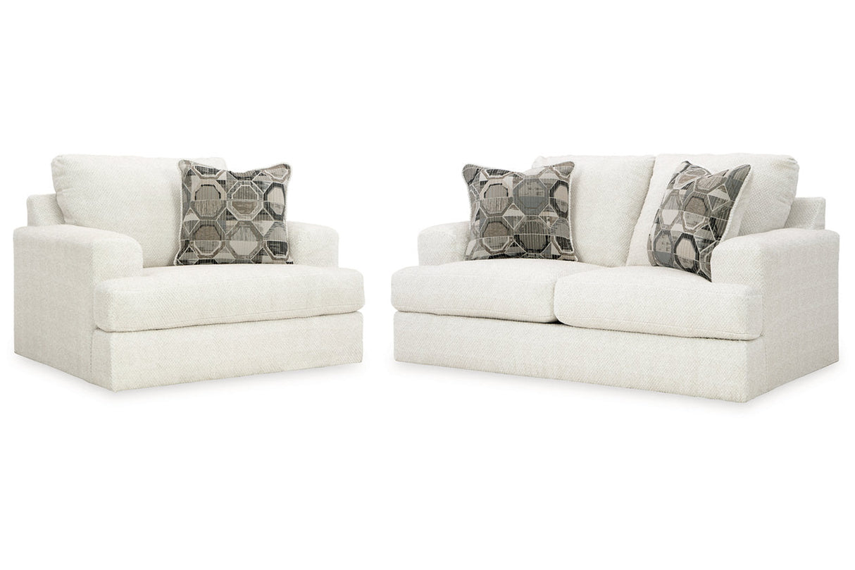 Karinne Linen Loveseat and Chair