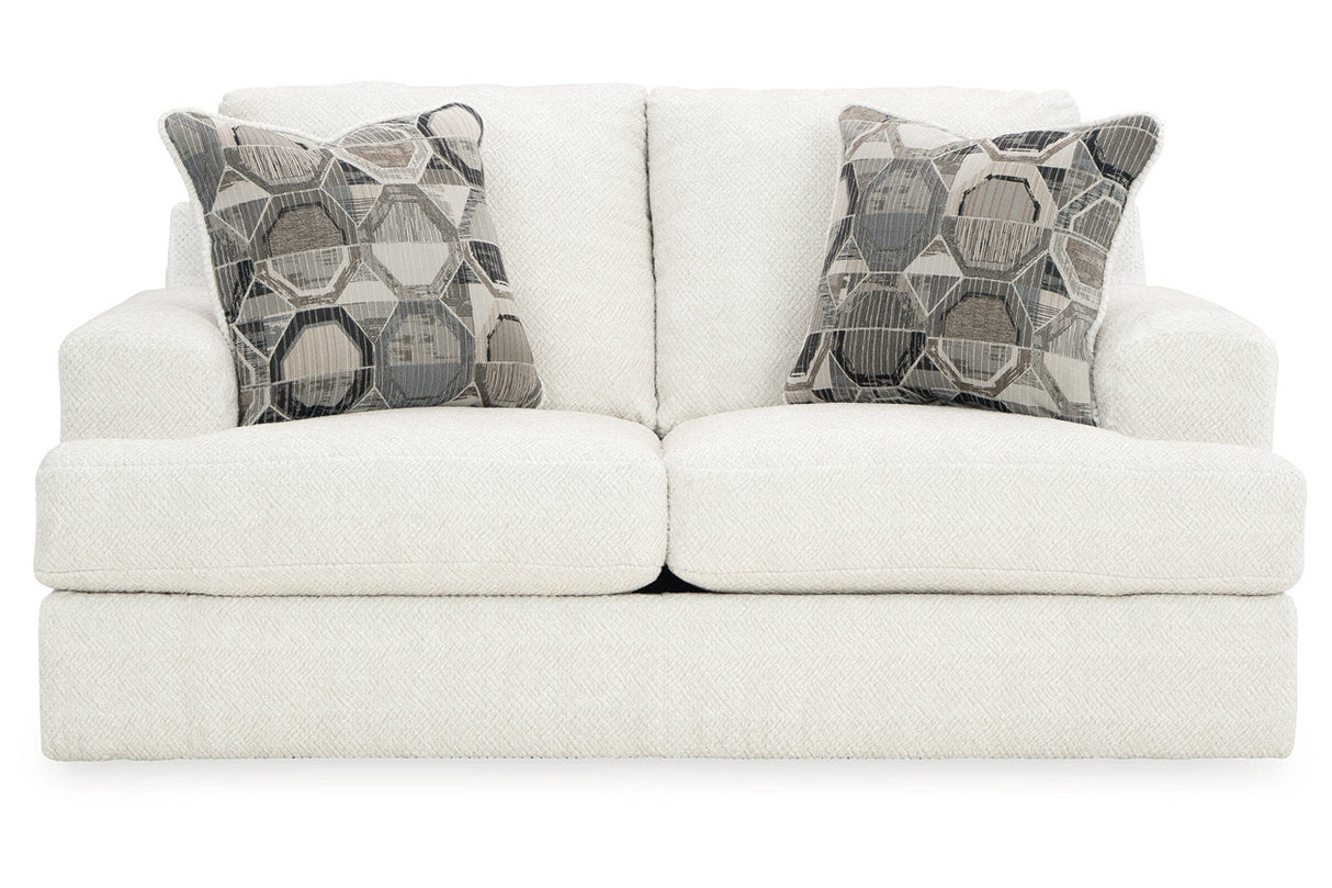 Karinne Linen Loveseat and Chair